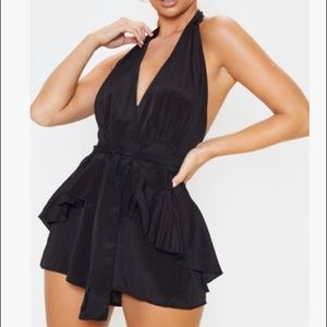 Black Halter Romper